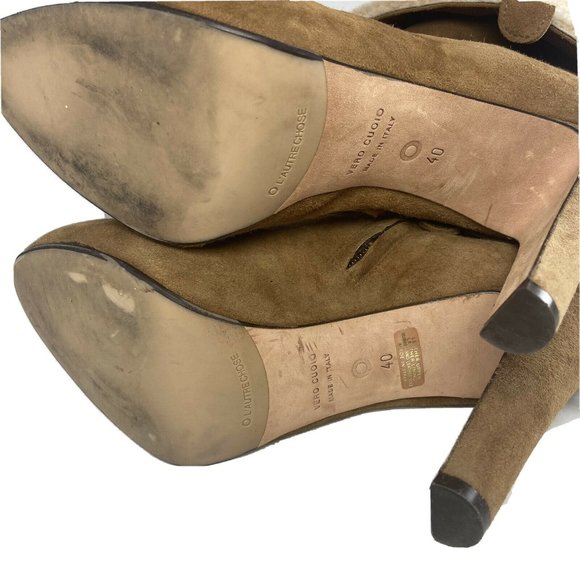 L’autre Chose Leather Bootie Shearling Cuff Made I - Picture 6 of 10